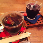 風樂 - アイスコーヒー、葡萄ジュース