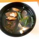 料理屋くおん - 浅利とコシアブラの碗物