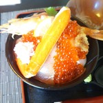 Hamanoban Yasakanaryouri Hamayuri - 海鮮丼アップ