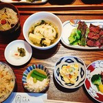 食堂 しん太 - 小鉢5品ランチ￥1500