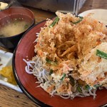 馬鹿貝 - 桜えびとしらすのかき揚げ丼1,150円