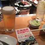 いただきます。 - まずはサッポロビールで♪