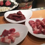 いただきます。 - ジンギスカン、肩ロース、レバー