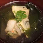 和食すがわら - 筍と若布、ソイの吸い物。