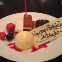 フレンチ キッチン - 誕生日サービス（ビュッフェのデザートで作成されている　笑）