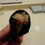 くりや - 30日熟成の中トロ、たくあん、納豆の有明海苔青混ぜ巻き