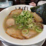 麺や白ぼし - 【とんこつらーめん + 味玉】￥750 + ￥100