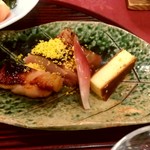 つるや旅館 - 【2019.5.4(土)】焼き物…軽井沢産ベビーリーフ、塩昆布、アボカドオイル、オリーブオイル