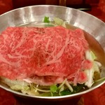 つるや旅館 - 【2019.5.4(土)】信州和牛の沢煮鍋…長野県産黒毛和牛、野菜一式