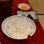 つるや旅館 - 【2019.5.4(土)】ご飯…野沢菜、安芸紫、紅鮭そろぼ