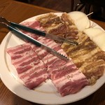 韓国家庭料理 扶餘 - サムギョプサル２種類