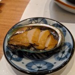 天婦羅 みやしろ - 蝦夷アワビのしゃぶしゃぶ　肝スープ