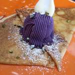 Cafe Gourmand - むらさきいものクレープ(そば粉)