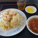あじ彩 - エビチャーハン&スープ