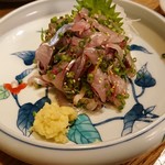 海鮮と地酒の店 ま心 - 鯵たたき