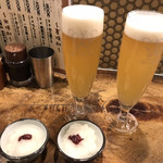 串焼 文福 - 白穂乃香で乾杯