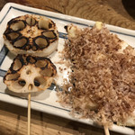 Kushiyaki Bumpuku - たけのこ串焼、れんこん串焼