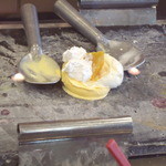 コールド･ストーン･クリーマリー - アイスを作る作業前