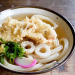カマ喜ri - とり天うどん（かけ+とり天）