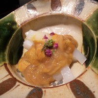 北新地 湯木 本店 - あおりいかとこのわた。自家製だそうです。