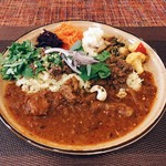 Cafe 豆うさぎ - カレー3種盛り