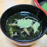 王将寿し - 料理写真:セットのじゅん菜の吸い物
