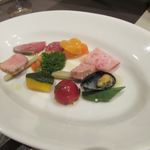 ドルチェヴィータ - 前菜盛り合わせ。奪い合いです。