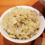 麺屋 六感堂 - あさりと蕗と揚げの炊き込みご飯