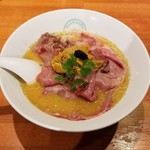 麺屋 六感堂 - 冷製うにくＳＯＢＡ＋黒毛和牛リブロース炙り増し