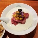 麺屋 六感堂 - 白い雲丹のように（冷製うにーくエスプーマ仕立て）