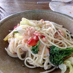 サウスロード - 自家製スモークサーモンとたらこのスパゲッティ