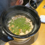 寛幸 - 三河地鶏、筍炊き込みご飯　花山椒