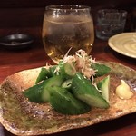 Mitsuruya - 自家製きゅうりの浅漬けと梅酒のソーダ割