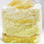 プティ・グラン - ポタート。　上段はリンゴのムース、下段はサツマイモのムース。