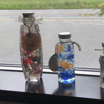 手打そば　稜庵 - 出窓に水中花が飾られていました