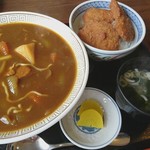 大衆食堂正広 - カレーラーメンとミニタレカツ丼のセット