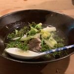 とく山 - 花山椒、すっきり系の出汁で。しゃぶしゃぶより好みかも