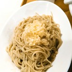 Sagamihara 欅 - 味付替え玉(税込２００円)は今回もニンニクパンチにしました。