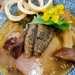 らーめん森や。 - 潮鰹そば・はるゆたか・カリフリチャーシューのみ・車麩増し