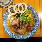 らーめん森や。 - 潮鰹そば・はるゆたか・カリフリチャーシューのみ・車麩増し