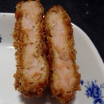 杉本精肉店 - 海老カツの断面