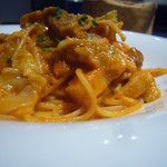 クッチーナ イタリアーナ マリーザ - 豚ばら肉とキャベツのトマトソーススパゲティ
