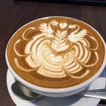 コネクトコーヒー - スワンの求愛ラテアートでした