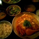 九段ごち屋 - 豚かつの玉子あんかけ定食