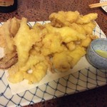 はつしろ 黒崎店 - 活け造りの残りの天ぷら