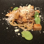 祗園245 - そら豆とひき肉のパスタ