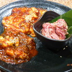 弟盛りのタレもの（小腸ホルモン、ヤン。カシラ））