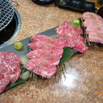 炭火焼肉 矢つぐ - 兄貴極盛り（三角バラ、友三角、チョンマゲ、極ハラミ）