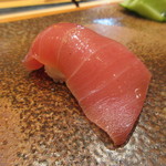 天寿し - 途中で、鮪出汁の漬け