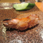 天寿し - 華やかな烏賊の頭は焼いて提供